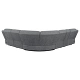 Bahrain 6-piece Modular Power Reclining Sectional Charcoal 609540P - Ella Furniture