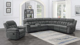 Bahrain 6-piece Modular Reclining Sectional Sofa Charcoal 609540 - Ella Furniture