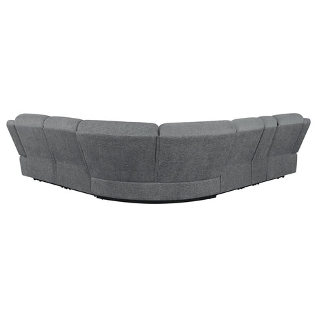 Bahrain 6-piece Modular Reclining Sectional Sofa Charcoal 609540 - Ella Furniture