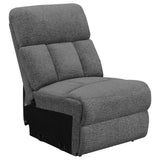 Bahrain Upholstered Motion Sofa Charcoal 609541 - Ella Furniture