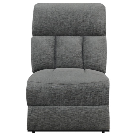 Bahrain Upholstered Motion Sofa Charcoal 609541 - Ella Furniture