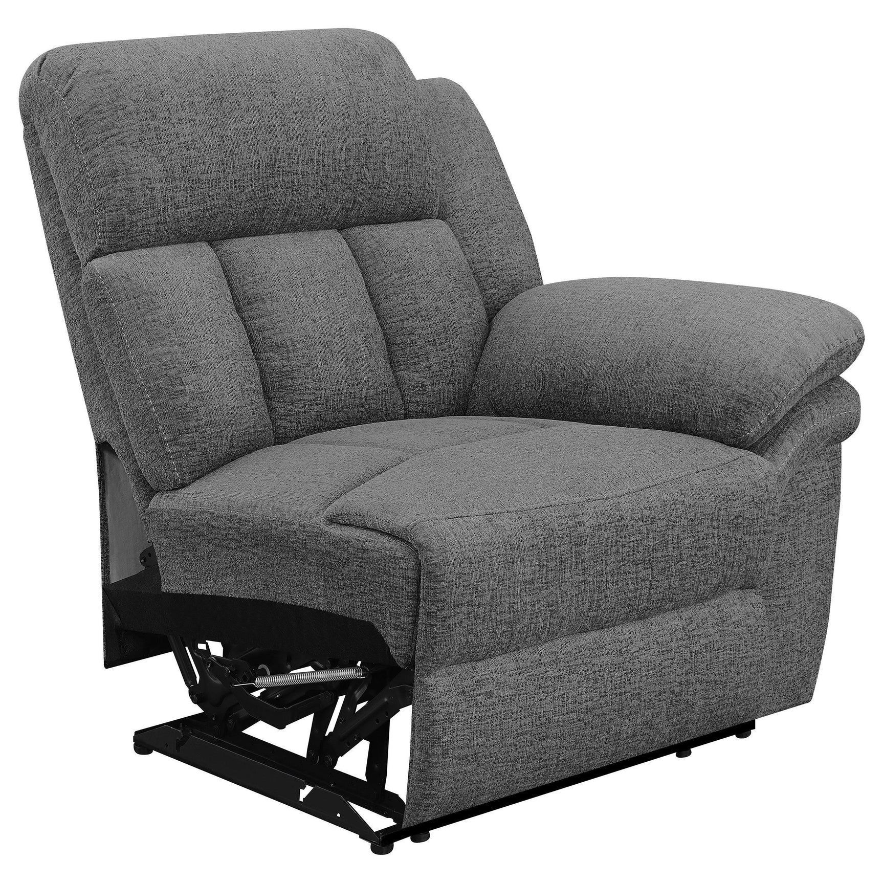 Bahrain Upholstered Motion Sofa Charcoal 609541 - Ella Furniture