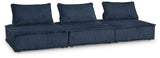 Bales Navy 3-Piece Modular Seating - Ella Furniture