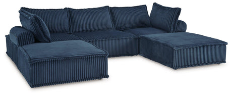 Bales Navy 5-Piece Modular Seating - Ella Furniture