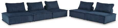 Bales Navy 5-Piece Modular Seating - Ella Furniture