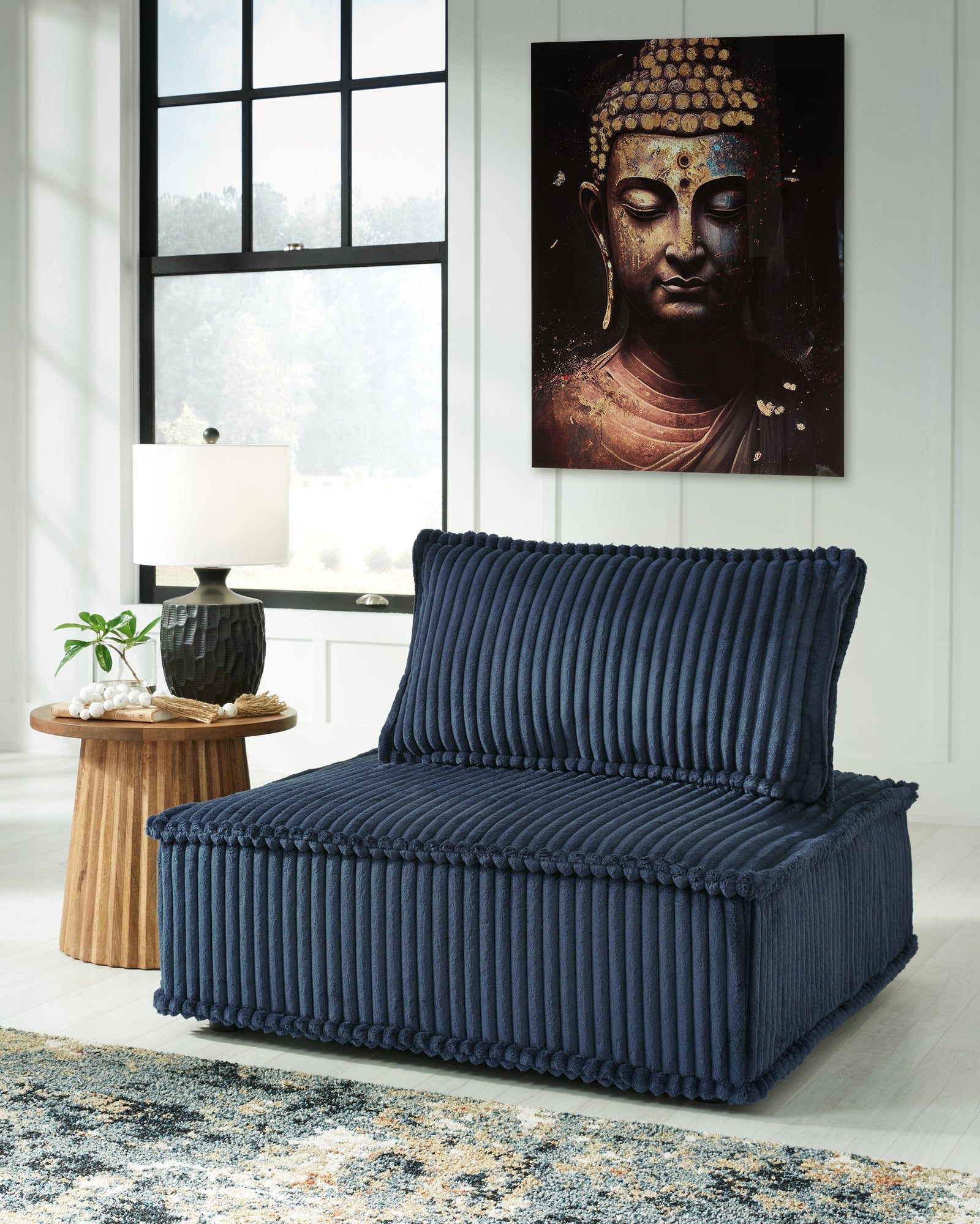 Bales Navy Accent Chair - Ella Furniture