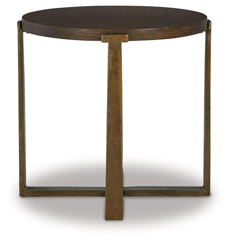 Balintmore Brown/gold Finish Coffee Table With 2 End Tables - Ella Furniture