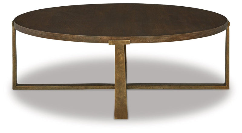 Balintmore Brown/gold Finish Coffee Table With 2 End Tables - Ella Furniture