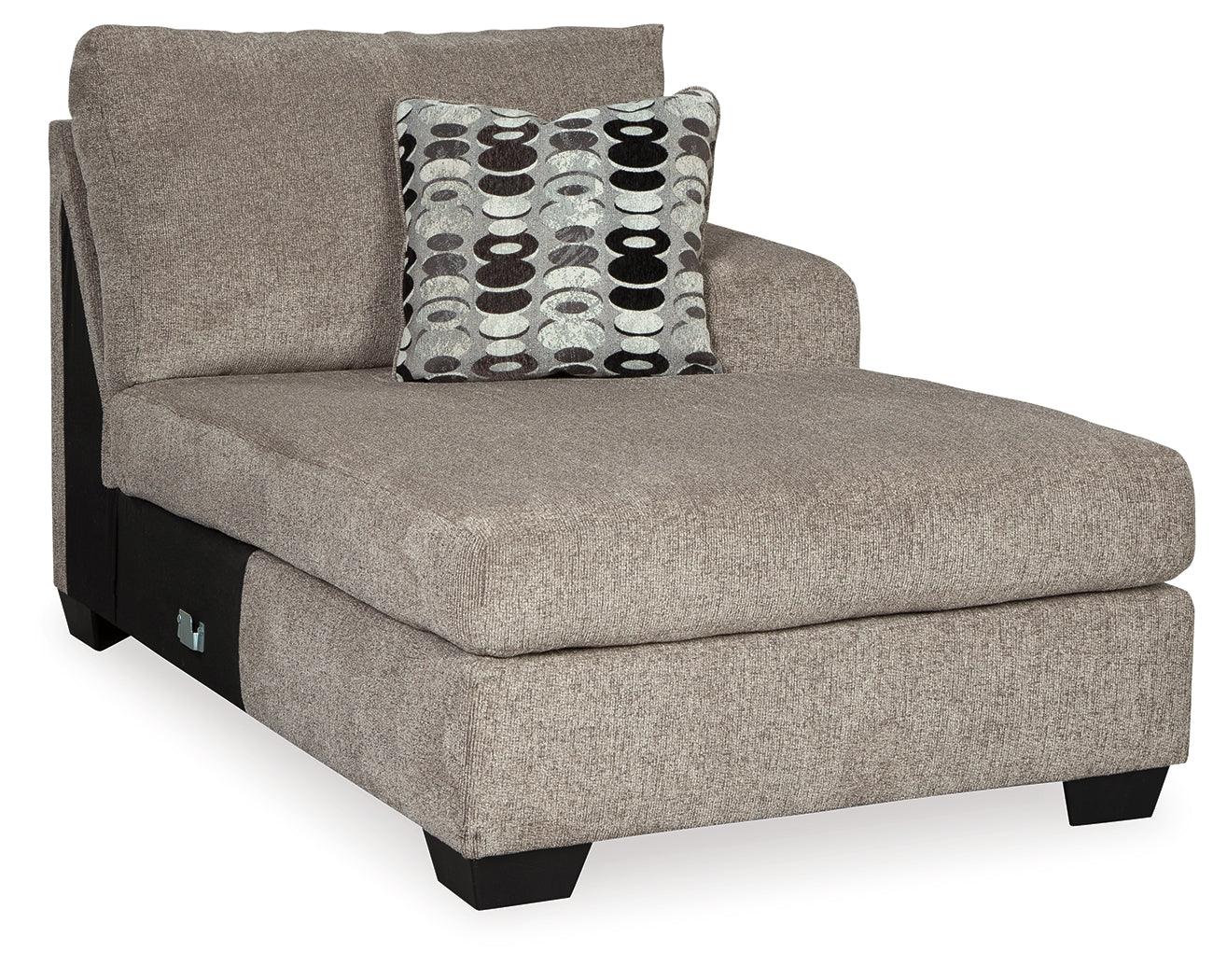 Ballinasloe Platinum 3-Piece Sectional With Ottoman PKG001773 - 8070208 | 80702S2 - Ella Furniture