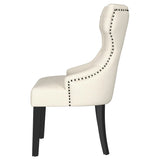 Baney Fabric Upholstered Dining Side Chair Beige and Black 115572 - Ella Furniture