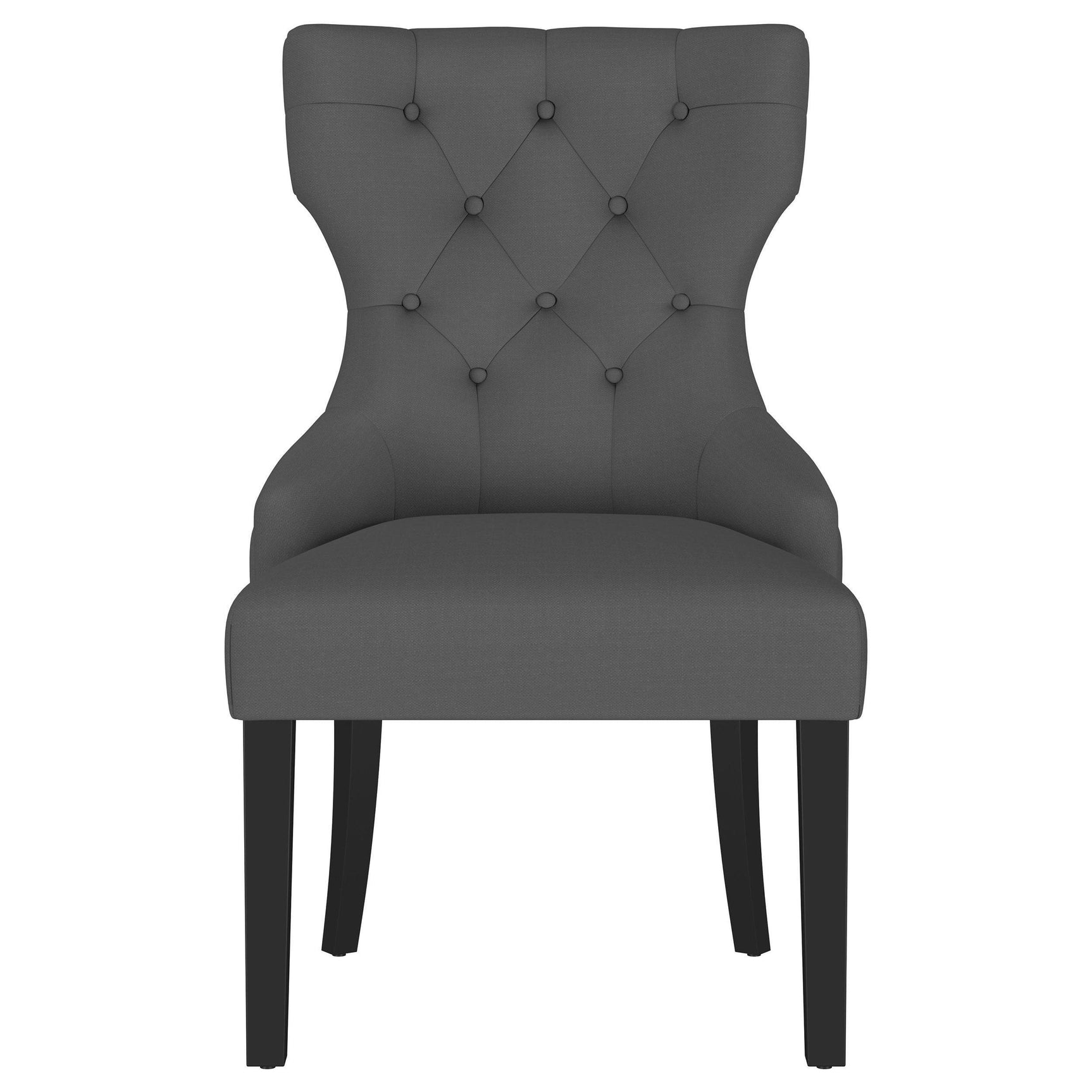 Baney Fabric Upholstered Dining Side Chair Grey and Black 115562 - Ella Furniture