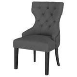 Baney Fabric Upholstered Dining Side Chair Grey and Black 115562 - Ella Furniture