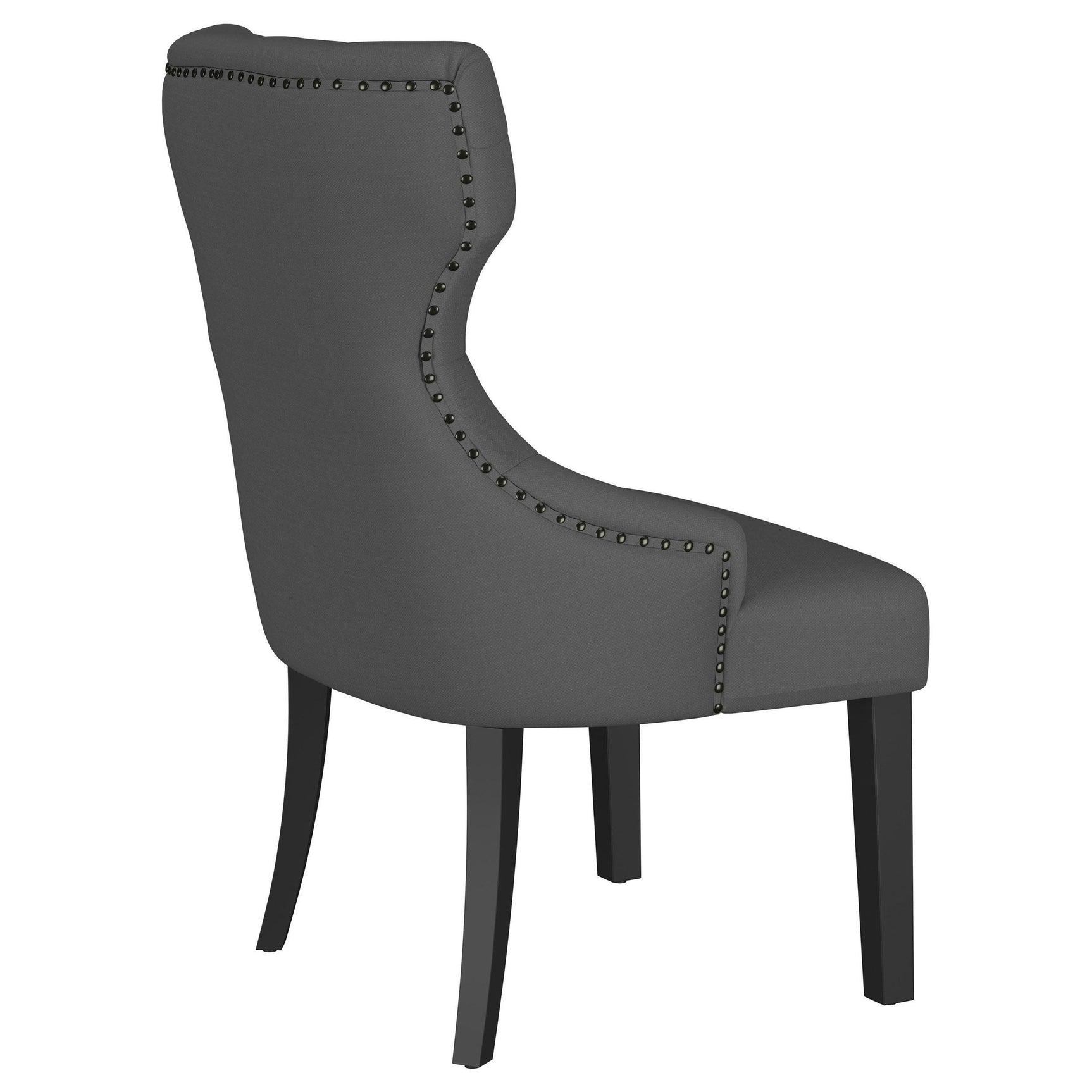 Baney Fabric Upholstered Dining Side Chair Grey and Black 115562 - Ella Furniture