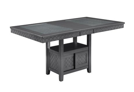 Bankston Gray Seats Counter Height Dining Room Set - Ella Furniture