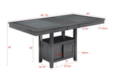 Bankston Gray Seats Counter Height Dining Room Set - Ella Furniture