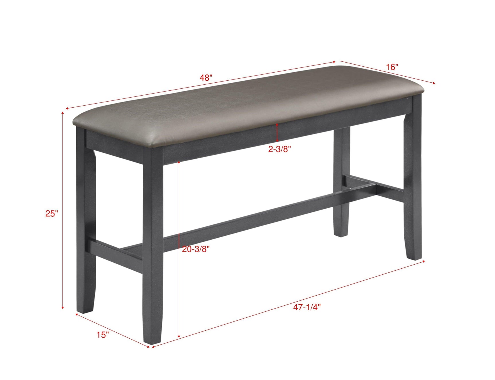 Bankston Gray Seats Counter Height Dining Room Set - Ella Furniture