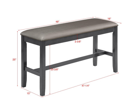 Bankston Gray Seats Counter Height Dining Room Set - Ella Furniture