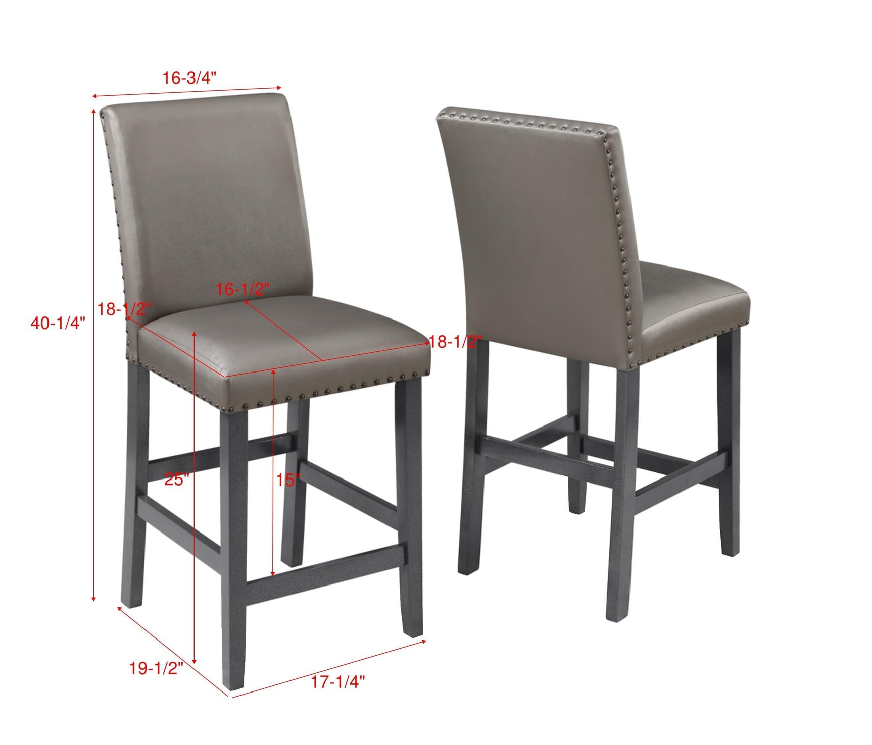 Bankston Gray Seats Counter Height Dining Room Set - Ella Furniture