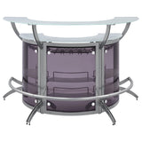 Bar Unit Smoked and Silver (Set of 3) - Ella Furniture