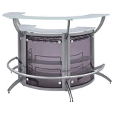 Bar Unit Smoked and Silver (Set of 3) - Ella Furniture