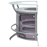 Bar Unit Smoked and Silver (Set of 3) - Ella Furniture