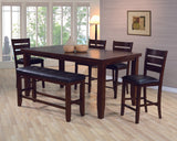 Bardstown Cherry Brown Modern Traditional Wood Rectangular Counter Height Dining Room Set - Ella Furniture