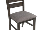 Bardstown Gray Modern Traditional Wood Fabric Seat Rectangular Dining Room Set - Ella Furniture