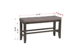 Bardstown Gray Modern Traditional Wood Rectangular Counter Height Dining Room Set - Ella Furniture