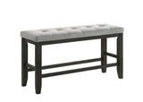 Bardstown Wheat Charcoal Modern Solid Wood Fabric Tufted Counter Height Dining Room Set - Ella Furniture