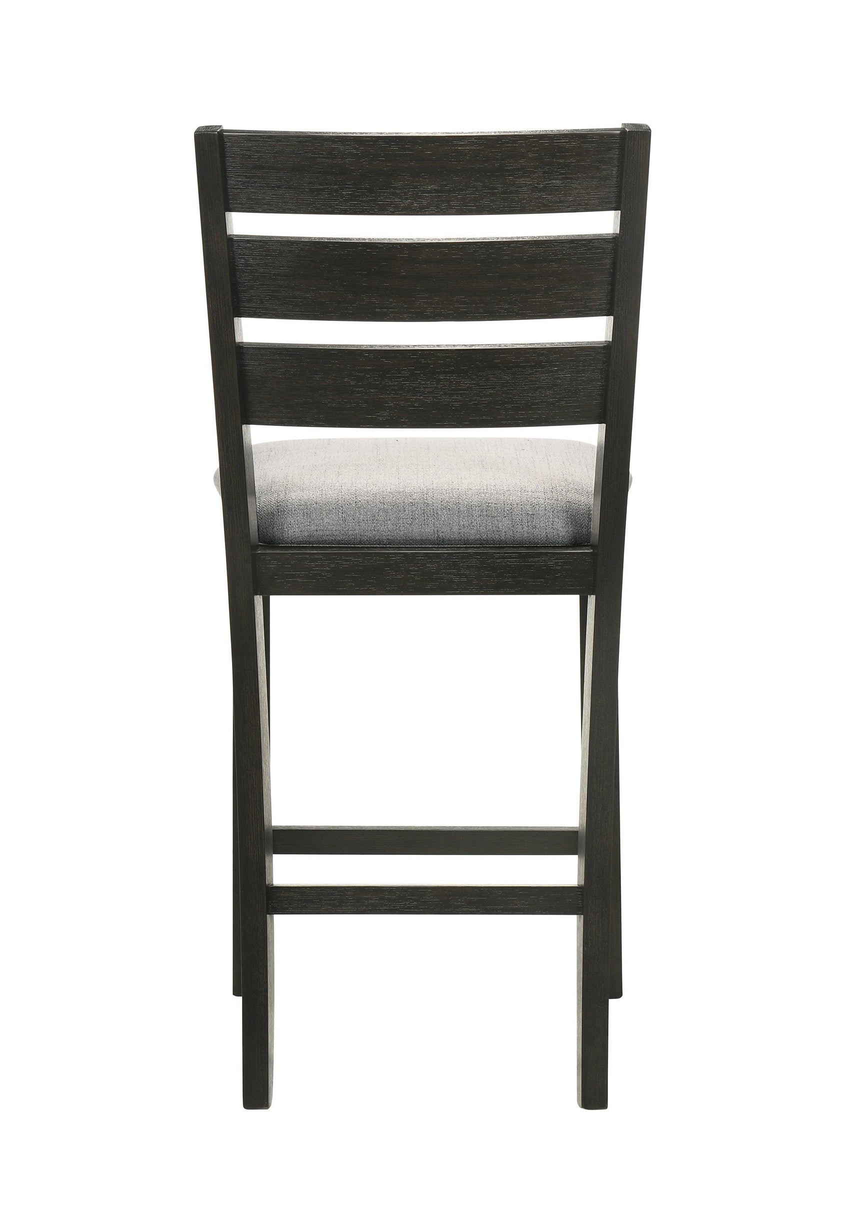 Bardstown Wheat Charcoal Modern Solid Wood Fabric Tufted Counter Height Dining Room Set - Ella Furniture