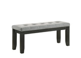 Bardstown Wheat Charcoal Modern Solid Wood Fabric Upholstered Tufted Dining Room Set - Ella Furniture
