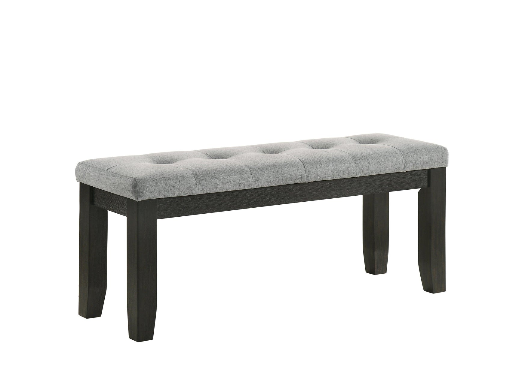 Bardstown Wheat Charcoal Modern Solid Wood Fabric Upholstered Tufted Dining Room Set - Ella Furniture