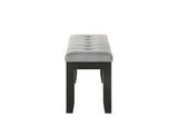 Bardstown Wheat Charcoal Modern Solid Wood Fabric Upholstered Tufted Dining Room Set - Ella Furniture