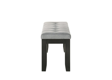 Bardstown Wheat Charcoal Modern Solid Wood Fabric Upholstered Tufted Dining Room Set - Ella Furniture