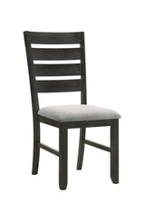 Bardstown Wheat Charcoal Modern Solid Wood Fabric Upholstered Tufted Dining Room Set - Ella Furniture