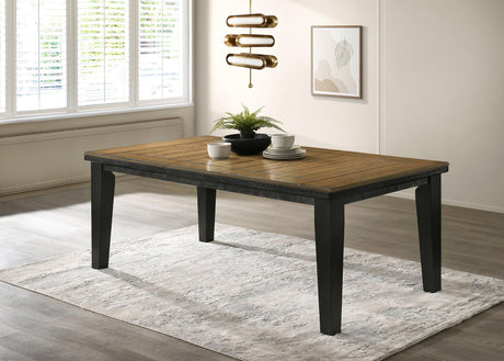 Bardstown Wheat Charcoal Modern Solid Wood Fabric Upholstered Tufted Dining Room Set - Ella Furniture