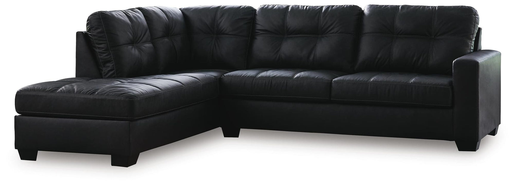 Barlin Mills Carbon Faux Leather 2-Piece Sectional with Chaise view 2