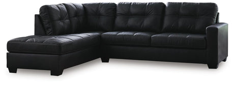 Barlin Mills Carbon Faux Leather 2-Piece Sectional with Chaise view 2