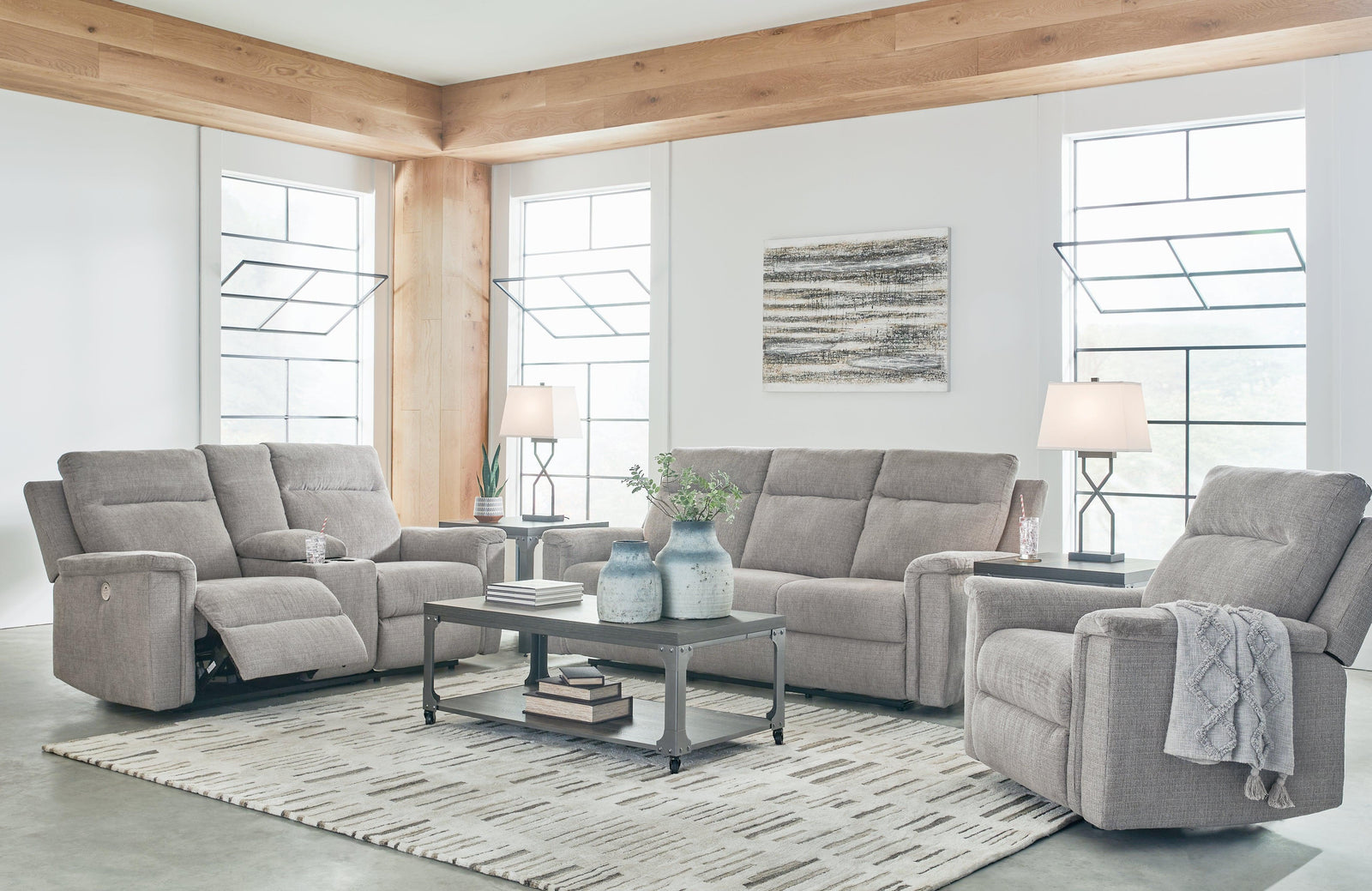 Barnsana Ash Sofa, Loveseat and Recliner - Ella Furniture