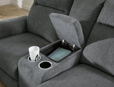 Barnsana Gravel Sofa, Loveseat and Recliner - Ella Furniture