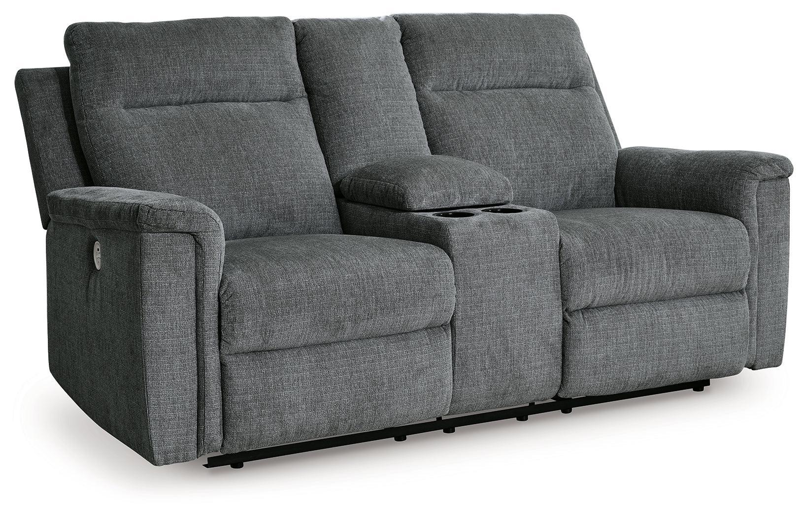 Barnsana Gravel Sofa, Loveseat and Recliner - Ella Furniture