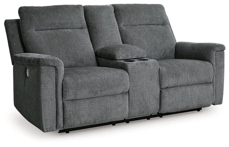 Barnsana Gravel Sofa, Loveseat and Recliner - Ella Furniture