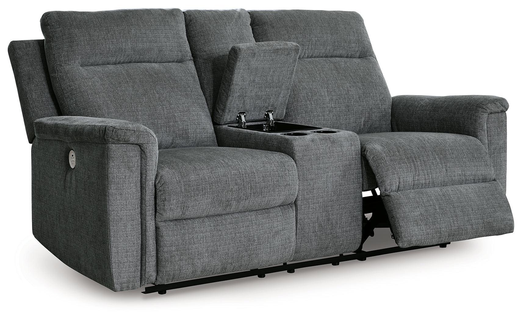 Barnsana Gravel Sofa, Loveseat and Recliner - Ella Furniture