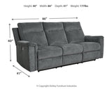 Barnsana Gravel Sofa, Loveseat and Recliner - Ella Furniture