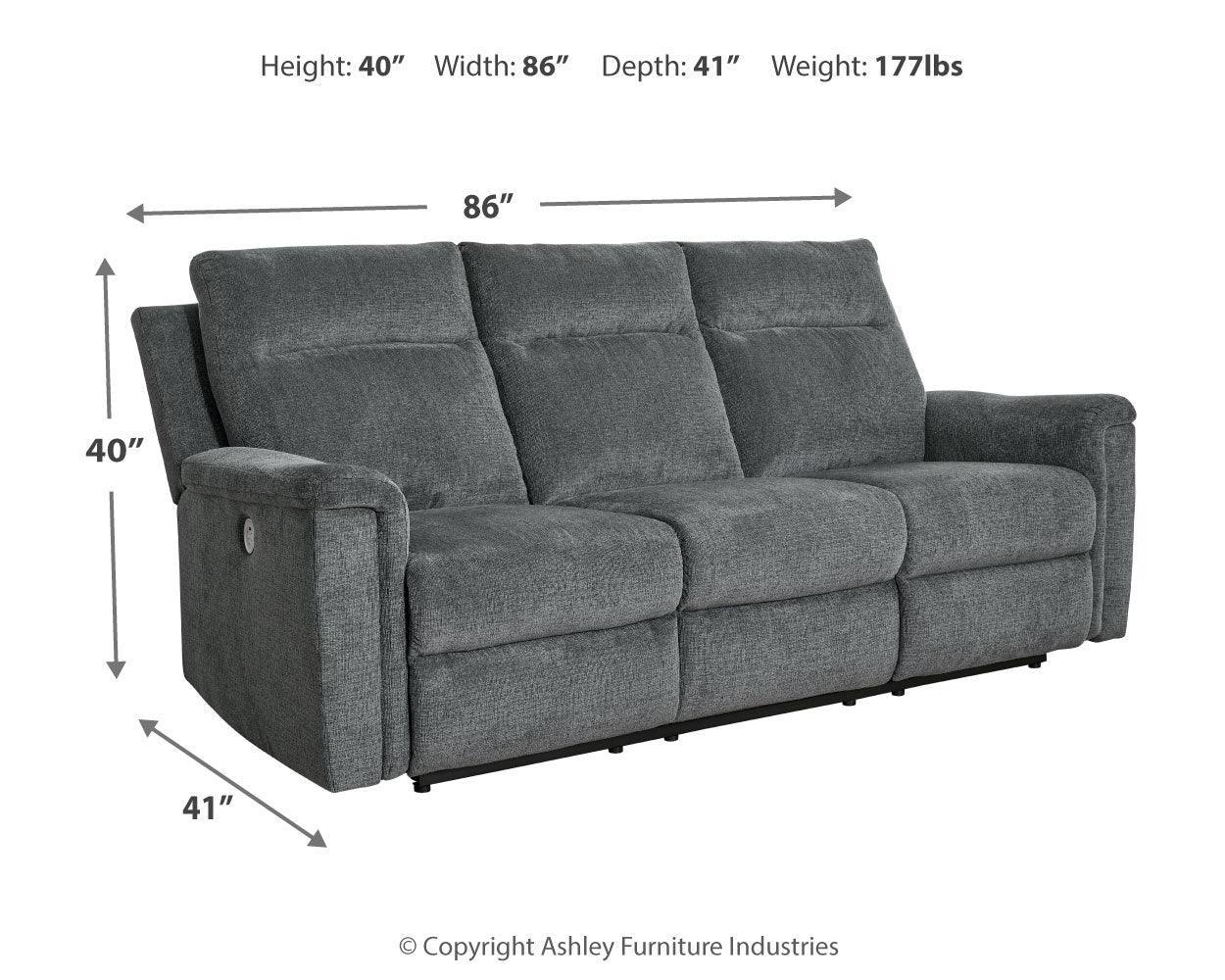 Barnsana Gravel Sofa, Loveseat and Recliner - Ella Furniture