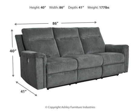 Barnsana Gravel Sofa, Loveseat and Recliner - Ella Furniture