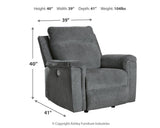 Barnsana Gravel Sofa, Loveseat and Recliner - Ella Furniture