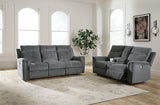 Barnsana Gravel Sofa, Loveseat and Recliner - Ella Furniture