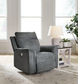 Barnsana Gravel Sofa, Loveseat and Recliner - Ella Furniture