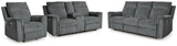 Barnsana Gravel Sofa, Loveseat and Recliner - Ella Furniture